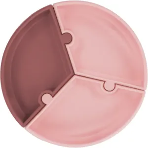 Minikoioi Puzzle Pink/ Rose geteilter Teller mit Saugnapf 1 St