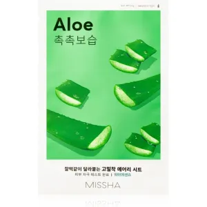 Missha Airy Fit Aloe Zellschichtmaske mit feuchtigkeitsspendender und beruhigender Wirkung 19 g
