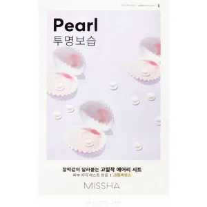 Missha Airy Fit Pearl Zellschichtmaske mit aufhellender und feuchtigkeitsspendender Wirkung 19 g