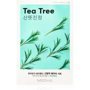 Missha Airy Fit Tea Tree Zellschichtmaske mit reinigender und erfrischender Wirkung für empfindliche Haut 19 g
