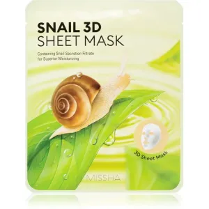Missha Snail Zellschichtmaske mit reinigender und erfrischender Wirkung mit Schneckenextrakt 23 g #322958