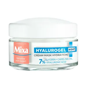 Mixa Nachtcreme für empfindliche Haut mit Neigung zum Austrocknen Hyalurogel (Hydrating Cream-Mask Overnight Recovery) 50 ml