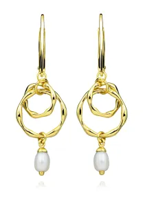 MOISS Luxuriöse vergoldete Ohrringe mit Perlen EP000169