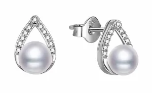 MOISS Wunderschöne Silberohrringe mit Perlen und Zirkonen EP000179