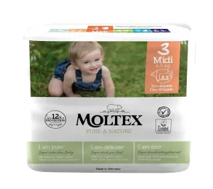 Moltex Pure & Nature Windeln Moltex Pure & Nature Midi 4-9 kg (33 Stück)