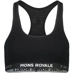 MONS ROYALE SIERRA SPORTS BRA Sport BH aus Merinowolle, schwarz, größe L