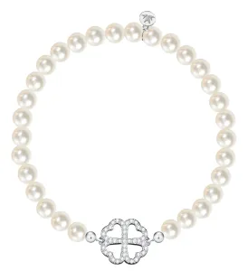 Morellato Armband aus echten Perlen Kleeblatt Gioia SAER43