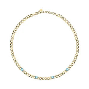 Morellato Charmante vergoldete Halskette mit Kristallen Poetica SAUZ04