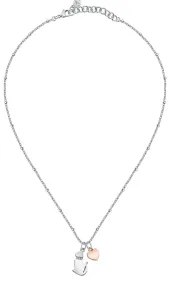 Morellato Charmante zweifarbige Halskette Cat&Heart Mascotte SAVL05
