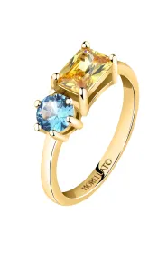 Morellato Charmanter vergoldeter Ring mit kubischen Zirkonen Colori SAVY09 56 mm