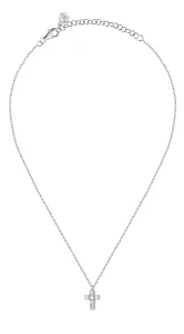 Morellato Eine bezaubernde silberne Halskette mit einem Kreuz Small Crosses Tesori SAIW118