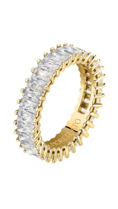 Morellato Funkelnder vergoldeter Ring mit klaren Zirkonen Baguette SAVP090 52 mm