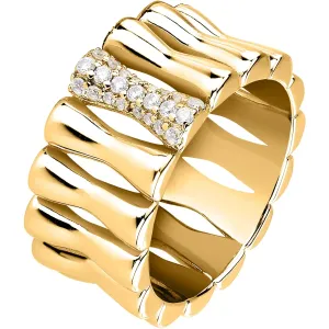 Morellato Moderner vergoldeter Ring aus recyceltem Silber Essenza SAWA19 52 mm
