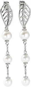 Morellato Romantische Ohrringe mit echten Perlen Foglia SAKH14