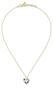 Morellato Romantischevergoldete Halskette mit Herzen Colori SAVY06