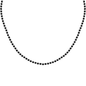 Morellato Stilvolle Herrenhalskette mit schwarzen Perlen Pietre S1728