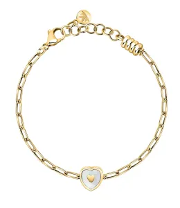 Morellato Wunderschönes vergoldetes Armband mit einem Herzen Drops SCZ1346