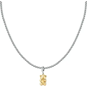 Morellato Zweifarbige Halskette aus Stahl mit Teddybär Drops SCZ1326