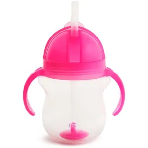 Munchkin Click Lock™ Tip & Sip Tasse mit Strohhalm Pink 6 m+ 207 ml