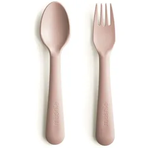 Mushie Fork and Spoon Set Besteck Blush 2 St