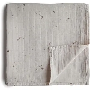 Mushie Muslin Swaddle Blanket Organic Cotton Steckkissen Falling Stars 120cm x 120cm 1 St