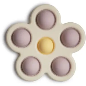 Mushie Pop-It Flower Spielzeug Soft Lilac/Pale Daffodil/Ivory 1 St