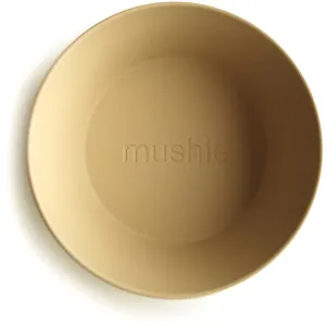 Mushie Round Dinnerware Bowl Schüssel Mustard 2 St