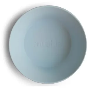 Mushie Round Dinnerware Bowl Schüssel Powder Blue 2 St