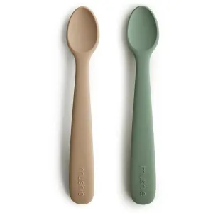 Mushie Silicone Feeding Spoons Löffel Dried Thyme/Natural 2 St