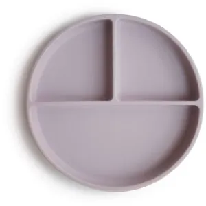Mushie Silicone Suction Plate geteilter Teller mit Saugnapf Soft Lilac 1 St