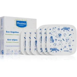 Mustela ECO Reusable & Washable Wipes Feuchttücher für Kinder ab der Geburt 6 St