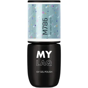 MYLAQ UV Gel Polish Gel-Nagellack Farbton My Grey Dots 5 ml
