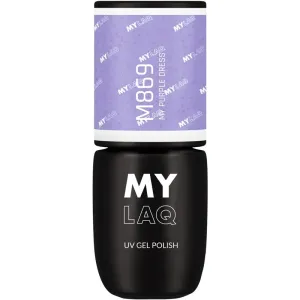 MYLAQ UV Gel Polish Gel-Nagellack Farbton My Purple Dress 5 ml