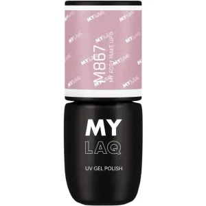 MYLAQ UV Gel Polish Gel-Nagellack Farbton My Rosy Makeup 5 ml