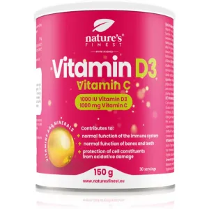 Natures Finest Vitamin D3 & Vitamin C Pulver zur Herstellung von Getränken mit Vitaminen 150 g