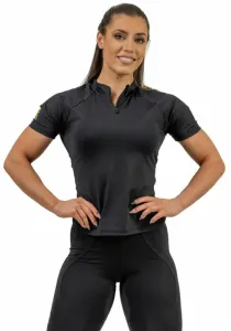 Nebbia Compression Zipper Shirt INTENSE Ultimate Black/Gold M Fitness T-Shirt