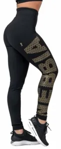 Nebbia Gold Print Leggings Black M Fitness Hose