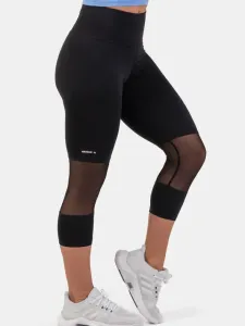 Nebbia High-Waist 3/4 Length Sporty Leggings Black M Fitness Hose