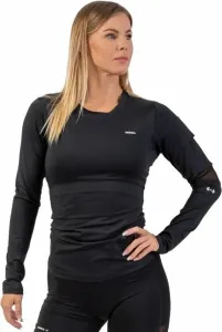 Nebbia Long Sleeve Smart Pocket Sporty Top Black S Fitness T-Shirt
