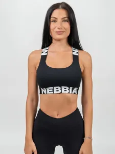 Nebbia Medium-Support Criss Cross Sports Bra Iconic Black M Fitness Unterwäsche