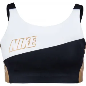 Nike SWOOSH MTLC LOGO BRA PAD Sport BH, schwarz, größe XS