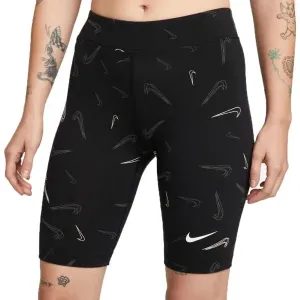 Nike NSW SHORT AOP PRNT Damenshorts, schwarz, größe L