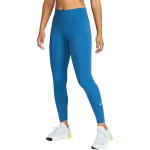 Nike ONE DF MR TGT W Damen Sportleggings, blau, größe XL