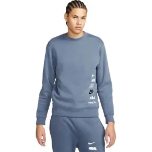 Nike CLUB + BB CREW MLOGO Herren Sweatshirt, blau, größe L