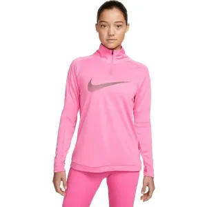 Nike NK DF SWOOSH HBR HZ Damen Sweatshirt, rosa, größe L