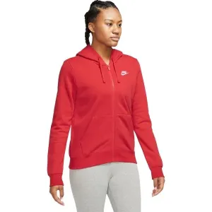 Nike NSW CLUB FLC FZ HOODIE STD Damen Sweatshirt, rot, größe L
