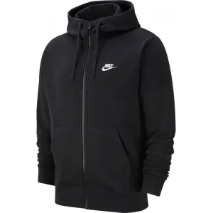 Nike NSW CLUB HOODIE FZ FT M Herren Sweatshirt, schwarz, größe M
