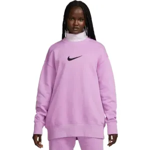 Nike NSW FLC OS CREW MS Damen Sweatshirt, violett, größe XS