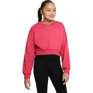 Nike YOGA DF FLC PO Sweatshirt für Mädchen, rosa, größe M