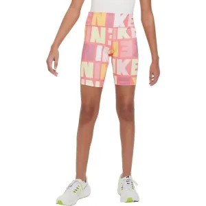 Nike DF ONE BKE SHRT LOGO PRNT Elastische Mädchenshorts, farbmix, größe L